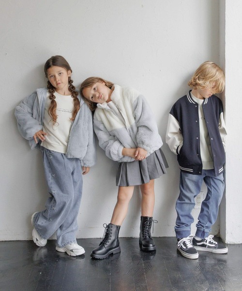 GLOBAL WORK（グローバルワーク）の「洗える防風スタジャン/452280（ブルゾン・キッズ・サックスブルー/ブラック/ネイビー/ベージュ・130cm/140cm/150cm/160cm）」の20枚目の写真