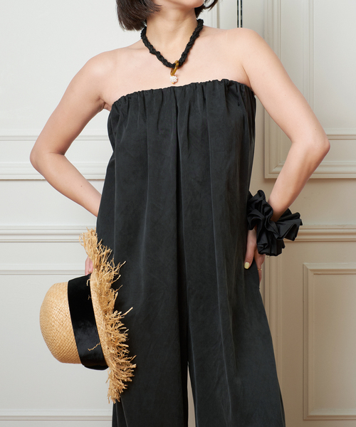 IENA LA BOUCLE イエナ ラ ブークル　オールインワン　麻 IENA LA BOUCLE キュプラベアオールインワン（つなぎ