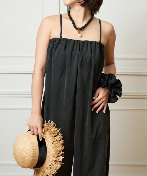 IENA LA BOUCLE キュプラベアオールインワン（つなぎ
