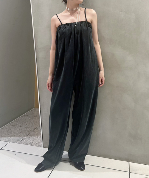 IENA LA BOUCLE キュプラベアオールインワン（つなぎ
