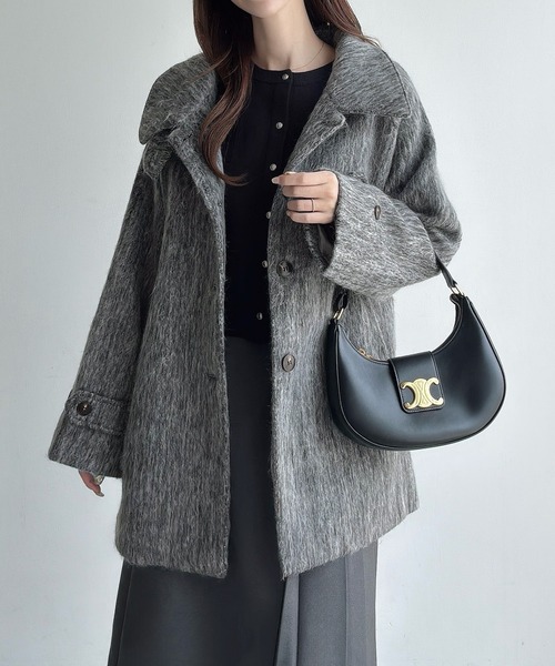 セール】シャギールーズミドルステンカラーコート（ステンカラーコート