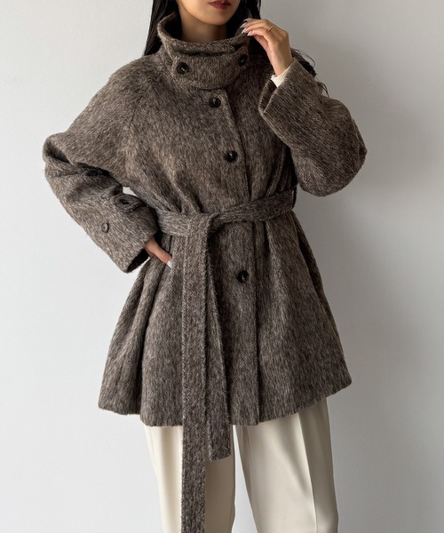 セール】シャギールーズミドルステンカラーコート（ステンカラーコート