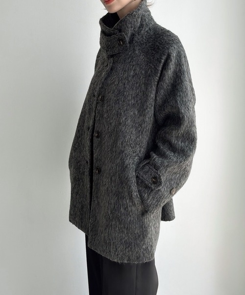 セール】シャギールーズミドルステンカラーコート（ステンカラーコート