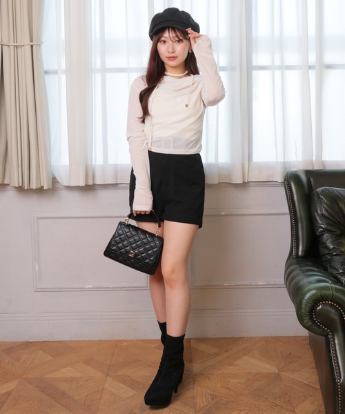 LIPSERVICE（リップサービス）の「ベロアドレープチョーカートップス（Tシャツ/カットソー・レディース・ホワイト/モカ/ブラック・FREE）」の19枚目の写真