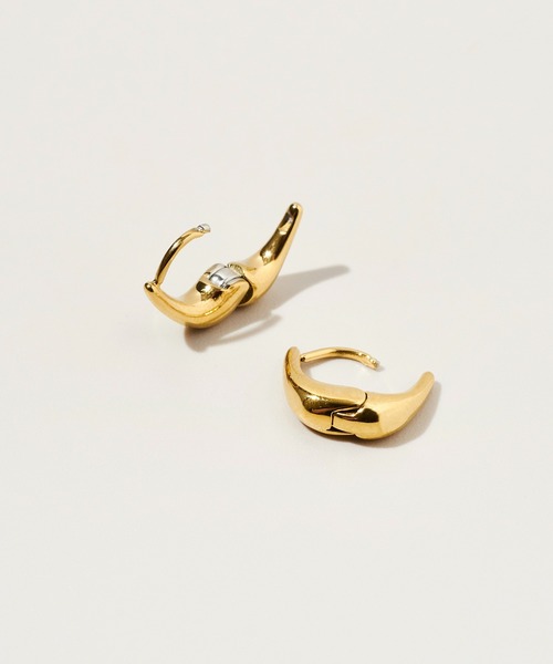GOLDY(ゴールディ)の「【金属アレルギー軽減】スキニー フープ ワンタッチ ステンレス ピアス(ピアス(両耳用)・レディース・ゴールド/シルバー・FREE)」の7枚目の写真