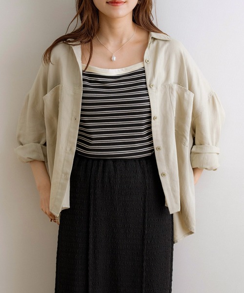 NOAHL（ノアル）の「【NOAHL】ボーダーカップ付きキャミソール（キャミソール・レディース・アイボリー/ブラック・FREE）」の15枚目の写真