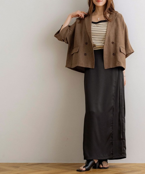 NOAHL（ノアル）の「【NOAHL】ボーダーカップ付きキャミソール（キャミソール・レディース・アイボリー/ブラック・FREE）」の10枚目の写真