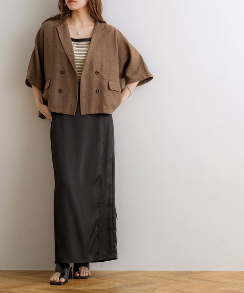 NOAHL（ノアル）の「【NOAHL】ボーダーカップ付きキャミソール（キャミソール・レディース・アイボリー/ブラック・FREE）」の11枚目の写真