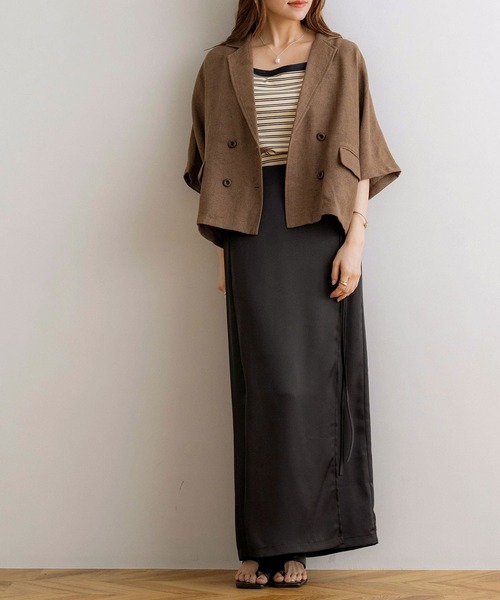 NOAHL（ノアル）の「【NOAHL】ボーダーカップ付きキャミソール（キャミソール・レディース・アイボリー/ブラック・FREE）」の12枚目の写真