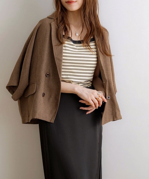 NOAHL（ノアル）の「【NOAHL】ボーダーカップ付きキャミソール（キャミソール・レディース・アイボリー/ブラック・FREE）」の13枚目の写真