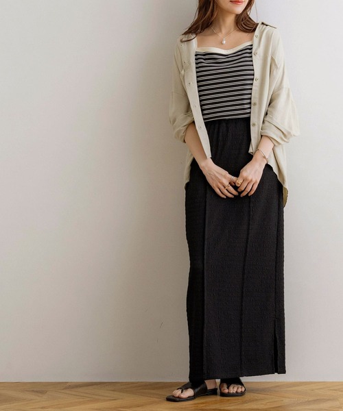 NOAHL（ノアル）の「【NOAHL】ボーダーカップ付きキャミソール（キャミソール・レディース・アイボリー/ブラック・FREE）」の17枚目の写真