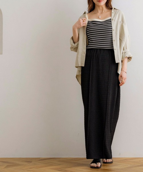 NOAHL（ノアル）の「【NOAHL】ボーダーカップ付きキャミソール（キャミソール・レディース・アイボリー/ブラック・FREE）」の19枚目の写真