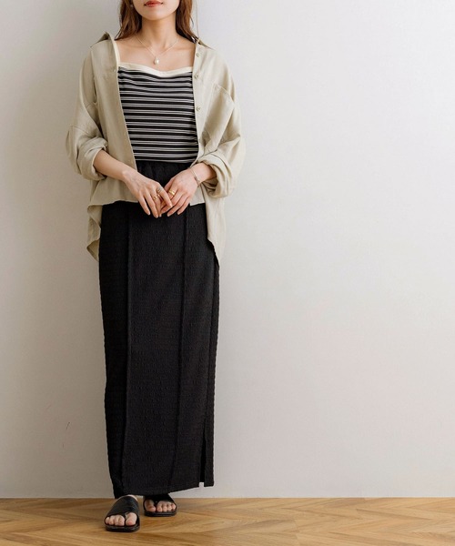 NOAHL（ノアル）の「【NOAHL】ボーダーカップ付きキャミソール（キャミソール・レディース・アイボリー/ブラック・FREE）」の20枚目の写真