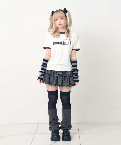 Hauls(ハウルズ)の「シンプルちびリンガーTEE(Tシャツ/カットソー・レディース・ホワイト・F)」の5枚目の写真