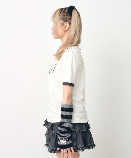 Hauls(ハウルズ)の「シンプルちびリンガーTEE(Tシャツ/カットソー・レディース・ホワイト・F)」の3枚目の写真