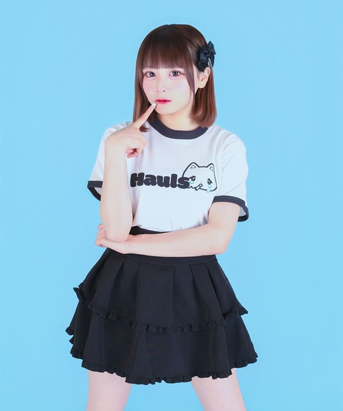 Hauls(ハウルズ)の「シンプルちびリンガーTEE(Tシャツ/カットソー・レディース・ホワイト・F)」の8枚目の写真