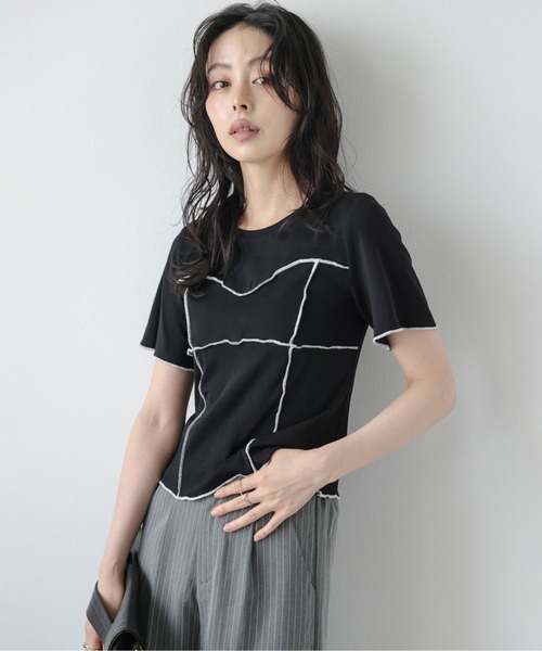 La-gemme(ラジェム)の「メロウステッチカットソー(Tシャツ/カットソー・レディース・グレー/ブラック/ホワイト・フリー)」の11枚目の写真