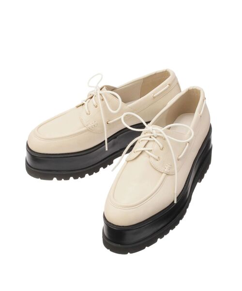 dazzlin(ダズリン)の「レースアップローファー(ローファー・レディース・アイボリー/ブラウン/その他1・MEDIUM/LARGE)」の4枚目の写真