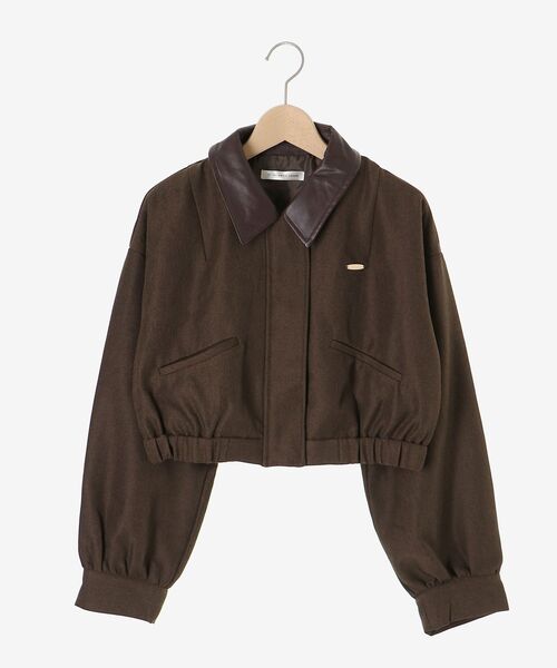 MAJESTIC LEGON（マジェスティックレゴン）の「襟付きショートブルゾン（ブルゾン・レディース・グレー/グレー系その他/ブラウン/ブラウン系その他2・MEDIUM）」の22枚目の写真