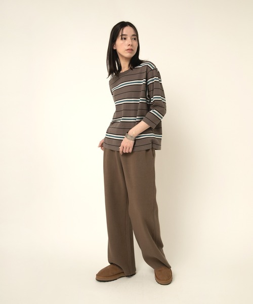 RNA-N(アールエヌエーエヌ)の「R4385 ダブルフェイスニットソーパンツ(その他パンツ・レディース・カーキブラウン/ベージュ/スミクロ・FREE)」の11枚目の写真