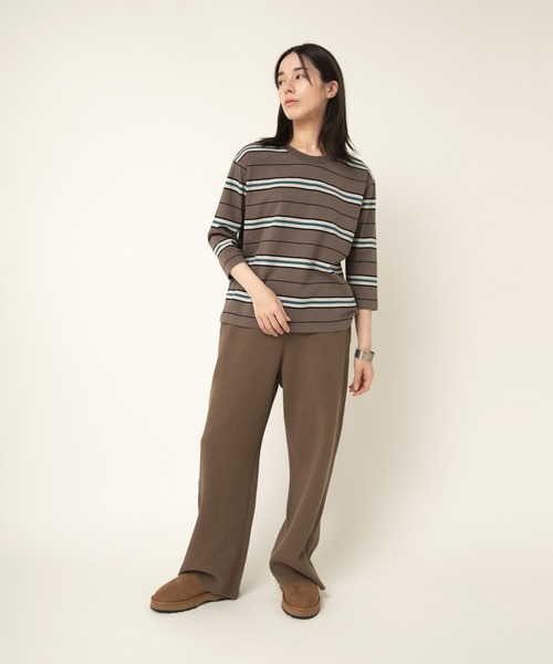 RNA-N(アールエヌエーエヌ)の「R4385 ダブルフェイスニットソーパンツ(その他パンツ・レディース・カーキブラウン/ベージュ/スミクロ・FREE)」の12枚目の写真