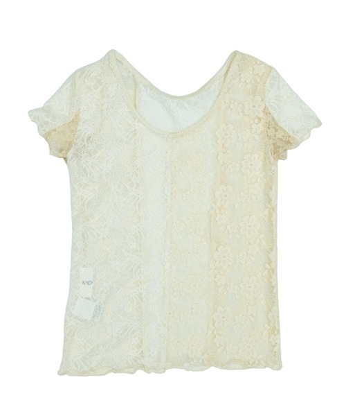 MIDVEIN(ミッドヴェイン)の「Mix race Tee(Tシャツ/カットソー・レディース・キナリ/ブラック/ホワイト・FREE)」の5枚目の写真