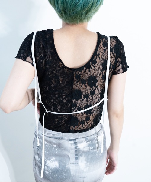 MIDVEIN(ミッドヴェイン)の「Mix race Tee(Tシャツ/カットソー・レディース・キナリ/ブラック/ホワイト・FREE)」の14枚目の写真