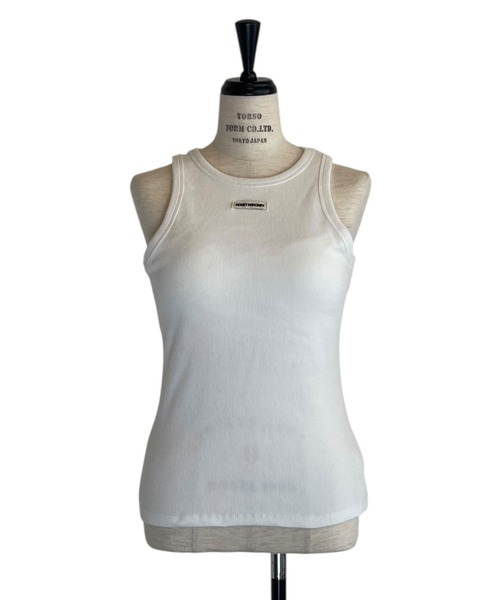 HONEY MI HONEY（ハニーミーハニー）の「logo name in cup tank top（タンクトップ・レディース・ブラック/ホワイト・FREE）」の2枚目の写真