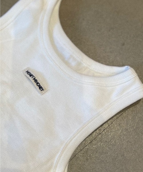 HONEY MI HONEY（ハニーミーハニー）の「logo name in cup tank top（タンクトップ・レディース・ブラック/ホワイト・FREE）」の9枚目の写真
