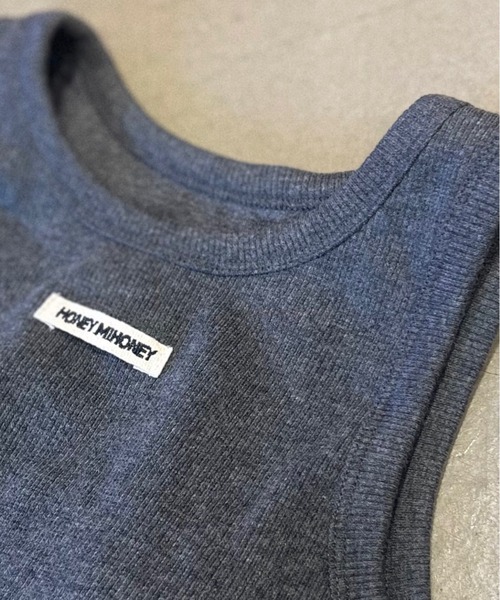 HONEY MI HONEY（ハニーミーハニー）の「logo name in cup tank top（タンクトップ・レディース・ブラック/ホワイト・FREE）」の10枚目の写真