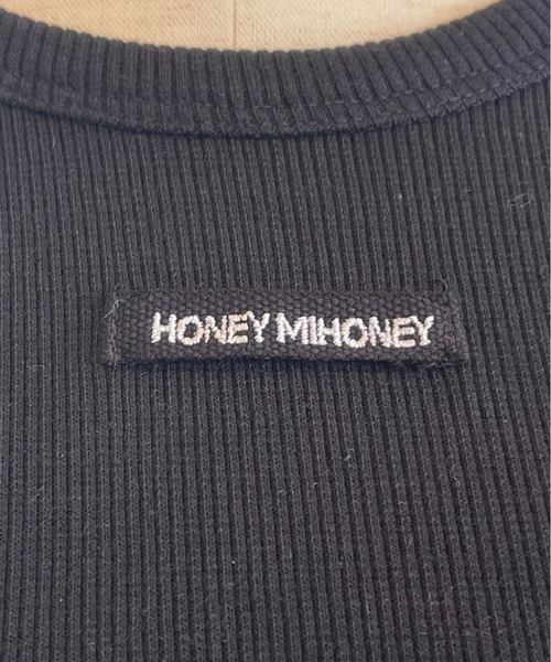 HONEY MI HONEY（ハニーミーハニー）の「logo name in cup tank top（タンクトップ・レディース・ブラック/ホワイト・FREE）」の18枚目の写真