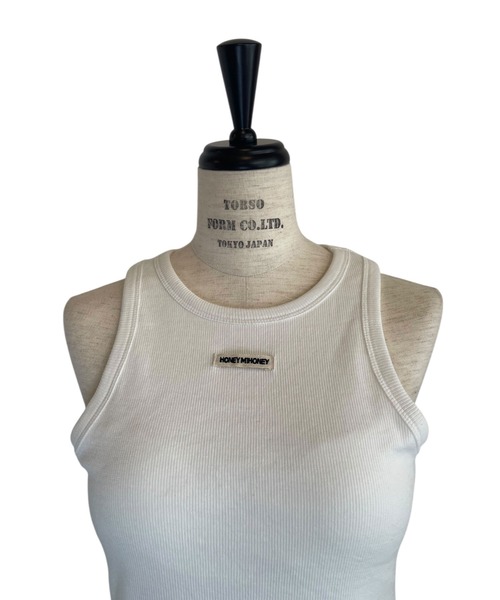 HONEY MI HONEY（ハニーミーハニー）の「logo name in cup tank top（タンクトップ・レディース・ブラック/ホワイト・FREE）」の13枚目の写真