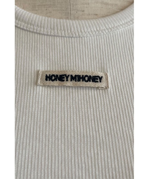 HONEY MI HONEY（ハニーミーハニー）の「logo name in cup tank top（タンクトップ・レディース・ブラック/ホワイト・FREE）」の16枚目の写真
