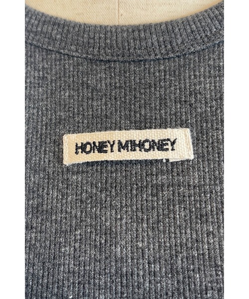 HONEY MI HONEY（ハニーミーハニー）の「logo name in cup tank top（タンクトップ・レディース・ブラック/ホワイト・FREE）」の17枚目の写真
