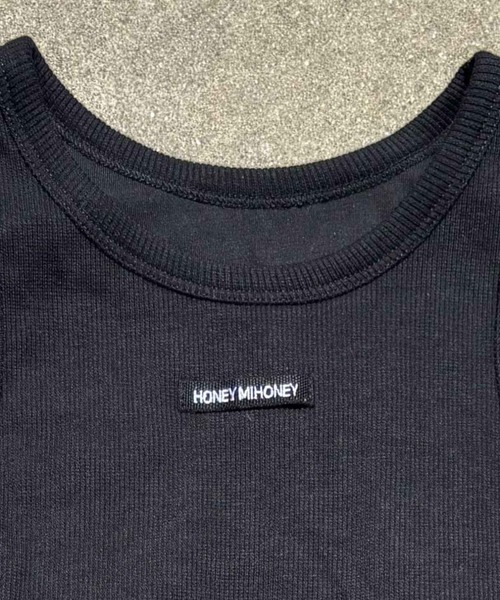 HONEY MI HONEY（ハニーミーハニー）の「logo name in cup tank top（タンクトップ・レディース・ブラック/ホワイト・FREE）」の9枚目の写真