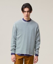 【Tシャツ感覚で着られる新感覚ニット】ボーダーニット ロングスリーブＴシャツ
