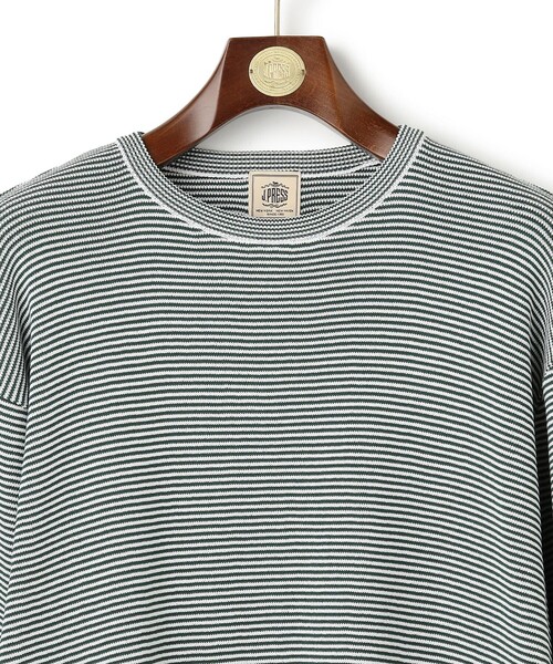 J.PRESS(ジェイプレス)の「【Tシャツ感覚で着られる新感覚ニット】ボーダーニット ロングスリーブTシャツ(ニット/セーター・メンズ・ネイビー系1/グリーン系1・LARGE/MEDIUM/X-LARGE)」の16枚目の写真