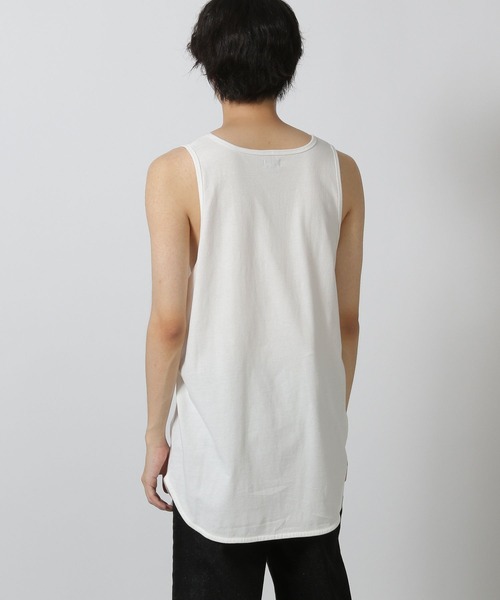 LAKOLE(ラコレ)の「天竺ラウンドタンク / 580735(タンクトップ・メンズ・ホワイト/ブラック・MEDIUM/LARGE)」の5枚目の写真