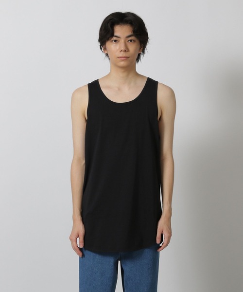 LAKOLE(ラコレ)の「天竺ラウンドタンク / 580735(タンクトップ・メンズ・ホワイト/ブラック・MEDIUM/LARGE)」の9枚目の写真