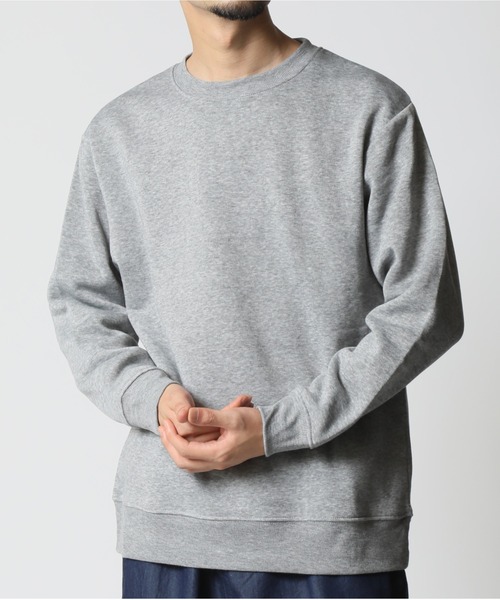 ARCADE（アーケード）の「裏起毛 無地 スウェット トレーナー（スウェット・メンズ・ワイン/カーキ/グレイッシュベージュ/ブラック/ダークブルー/ネイビー/チャコール/杢グレー・LL/L/M）」の3枚目の写真