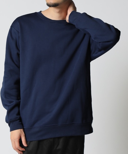 ARCADE（アーケード）の「裏起毛 無地 スウェット トレーナー（スウェット・メンズ・ワイン/カーキ/グレイッシュベージュ/ブラック/ダークブルー/ネイビー/チャコール/杢グレー・LL/L/M）」の7枚目の写真