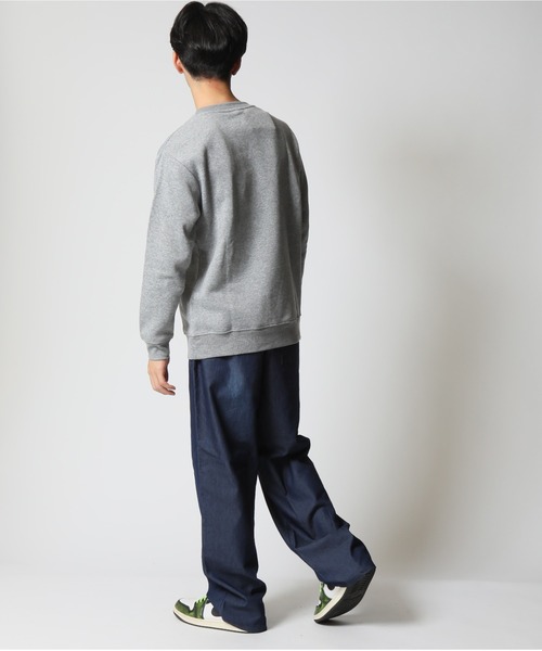 ARCADE（アーケード）の「裏起毛 無地 スウェット トレーナー（スウェット・メンズ・ワイン/カーキ/グレイッシュベージュ/ブラック/ダークブルー/ネイビー/チャコール/杢グレー・LL/L/M）」の10枚目の写真