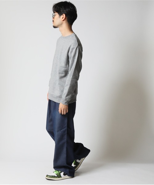 ARCADE（アーケード）の「裏起毛 無地 スウェット トレーナー（スウェット・メンズ・ワイン/カーキ/グレイッシュベージュ/ブラック/ダークブルー/ネイビー/チャコール/杢グレー・LL/L/M）」の11枚目の写真