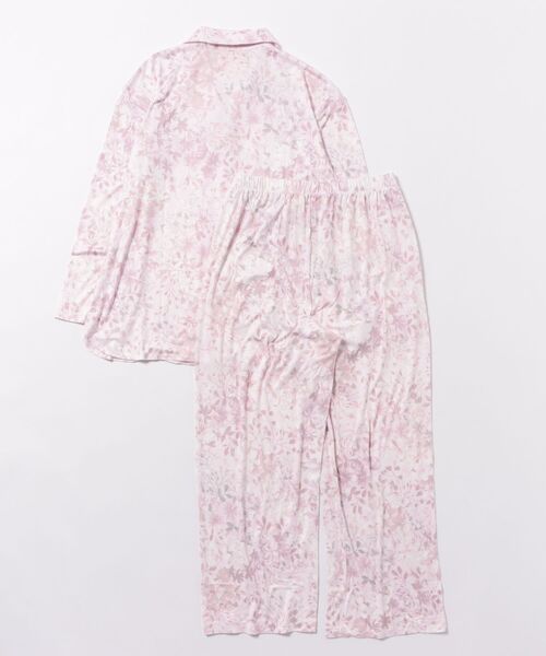 AMOSTYLE BY Triumph(アモスタイルバイトリンプ)の「前開きジャージーパジャマ AMSTNW05 Top + BTM76-N JX(ルームウェア/パジャマ・レディース・グリーン/ピンク・M/L/LL)」の14枚目の写真