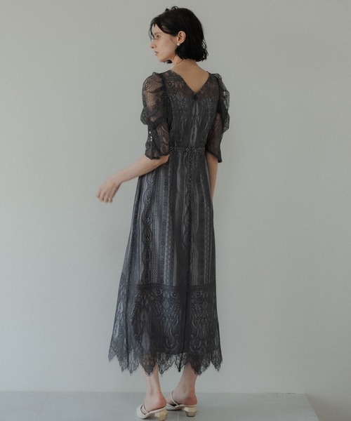 セール】River lace scallop dress（ドレス）｜LE'RURE