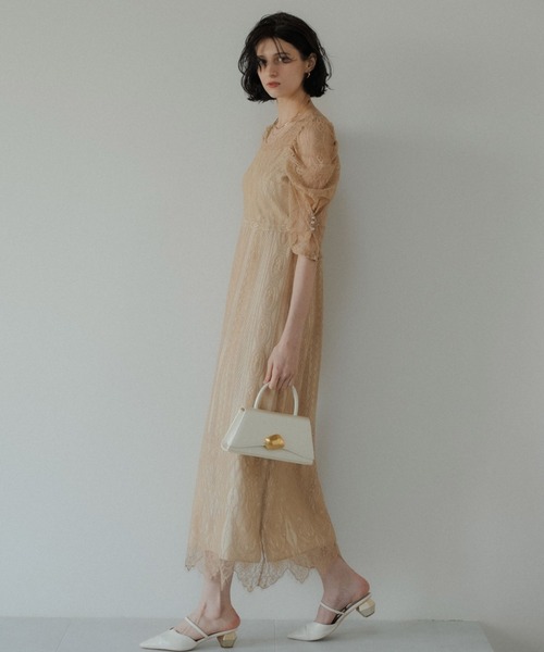 セール】River lace scallop dress（ドレス）｜LE'RURE