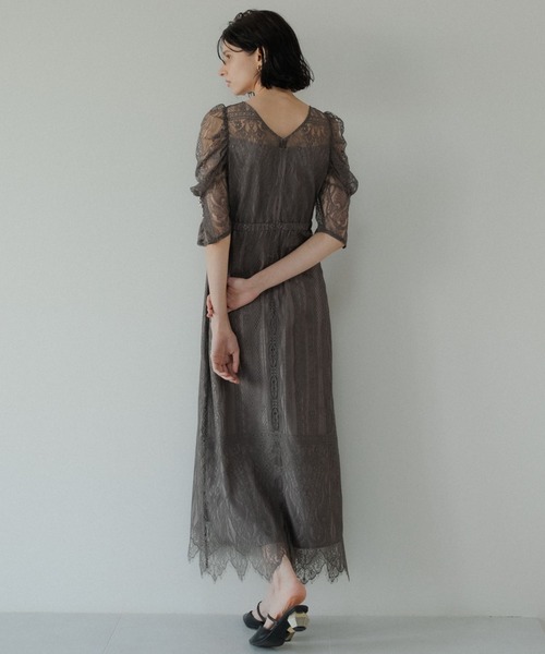 River lace scallop dress（ドレス）｜LE'RURE（リルアー）の