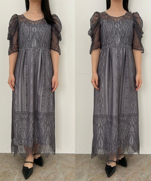 River lace scallop dress（ドレス）｜LE'RURE（リルアー）の