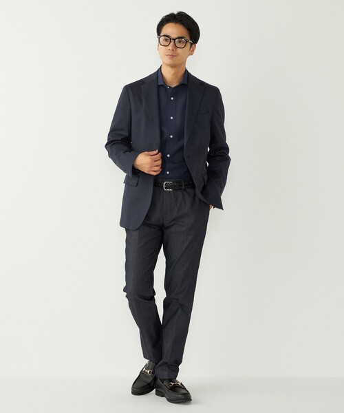 SHIPS Colors(シップス カラーズ)の「SHIPS Colors:〈洗濯機可能〉AVANT(R) ストレッチ ジャケット(セットアップ対応)(テーラードジャケット・メンズ・ダークグレー/ネイビー/ブルー/ブラック/カーキ・44/46/48/50/52)」の12枚目の写真