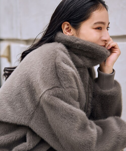 ANY(エニィ)の「ファーブルゾン(ブルゾン・レディース・ベージュ系/黄土色系・X-LARGE)」の19枚目の写真